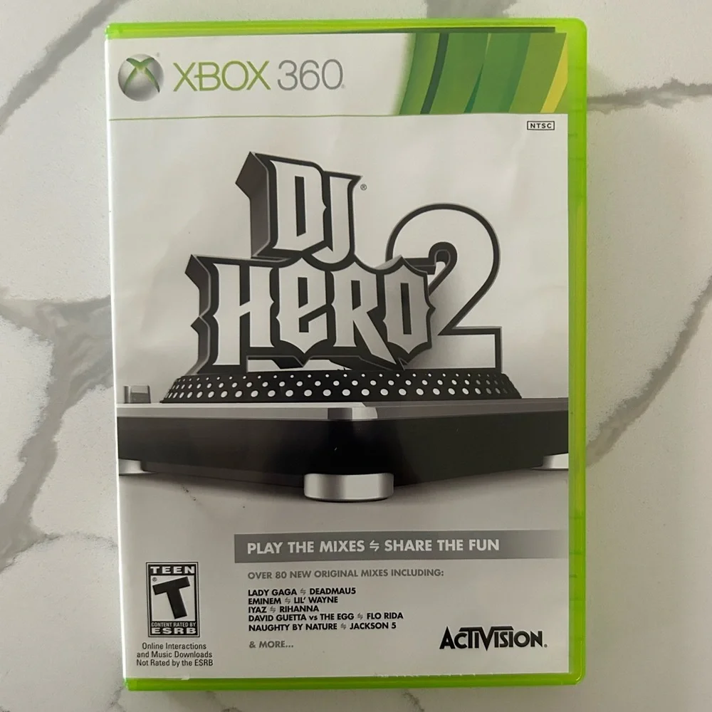🦋 5/$25 - DJ Hero 2 Video Game for Xbox 360